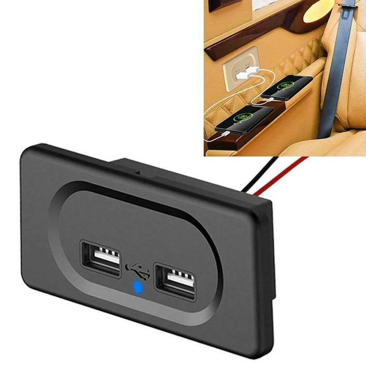 DC5V/3.1A Charging Socket Dual USB Ports Plug Charger Socket For 12V Car Boat Motorhome Caravan Camping Accessories