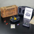 T14R Panther 1/50 RTR Electric RC Tracked Dump Truck Simulation Engineering Vehicle Model with Lights and Sound RC Car Toy Gift.