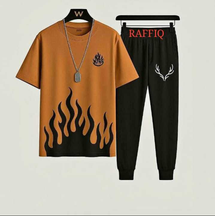 FIRED PRINTED COOL FABRIC SUMMER TRACKSUIT FOR MEN.