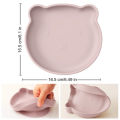 1PC Silicone Baby Dishes Suction Dining Plate Cartoon Bear Shape Baby Plates Eating Training Baby Food Storage Kids Tableware.