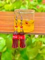 Coca Cola Earrings Coke Drop Earrings. 