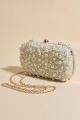 New Perfect Wedding Party Clutch Women's Purse/Side/Crossbody Pearls Evening Bag. 