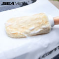 SEAMETAL Waterproof Car Wash Microfiber Gloves Soft Thickened Wool Plush Car Cleaning Mitt Double-faced Glove Car Wash Supplies.