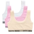 3PCS Teenage Girls Training Bras Vests Puberty Adolesent Students Underwear Brassiere Letters Wireless Children Tube Tank Tops. 