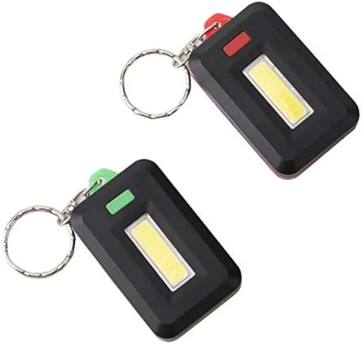 COB Mini Keychain Keyring Flashlight 3-Mode Waterproof Portable led Torch Light Lamp White Led Light