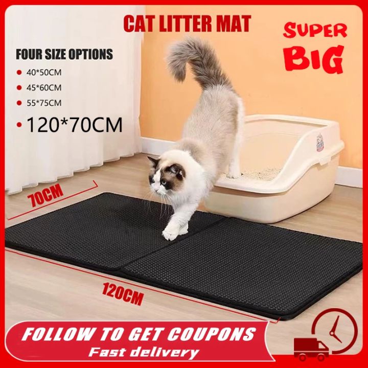 Cat Litter Mat With Gift Double Layer Waterproof Pet Litter Box Mat Non