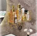 Washroom product storage organizer wall hanging organizer wall decor. 