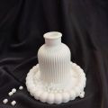 2 piece vase combo set (1.ribbed turbine vase 2.round bubble tray).