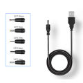 USB to 5V DC Power Cord Charging Cable 5.5*2.5mm Jack Plug Connector Adapter With Plug Adapter Power Cord 2.5*0.7mm/4.0*1.7mm. 