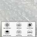 3D Pebble Clear Shower Curtain Liner with Magnets & Hooks, Fashion Plastic Bathroom Curtain for Bathtubs Bath Decor. 