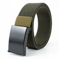 Men's Belt Nylon Belt Metal Buckle Woven Elastic Belt Outdoor Training With Pants Jeans Belt Leisure Woven Belts Unisex.