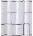 Premium Geometric Shower Curtain - Black White PEVA Waterproof Bathroom Decor with Heavy Duty Hooks. 