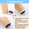 Furniture Feet Nail Plastic Glide Nails Chair Table Leg Protector Pads 20mm Dia White 12 pcs. 