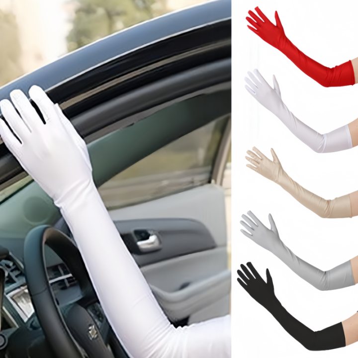 Long Gloves Sun UV Protection Hand Protector Cover Arm Sleeves Ice Silk Sunscreen Sleeves Outdoor Hiking Gloves