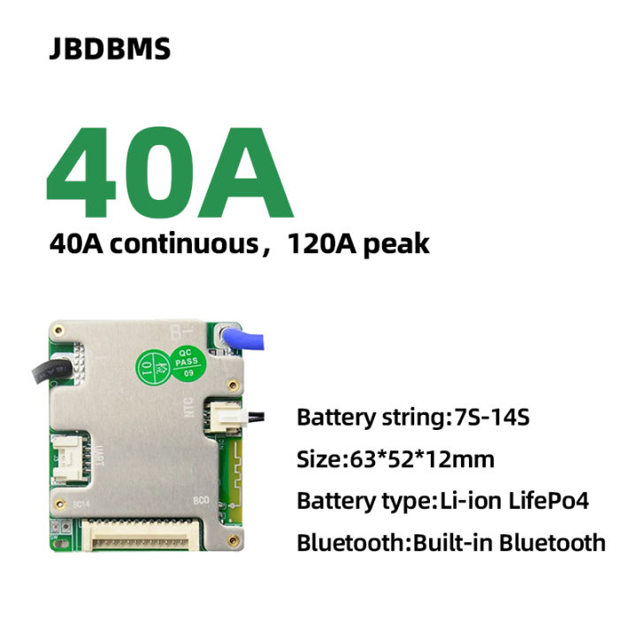 JBD Smart BMS 7S-14S 8S 9S 10S 11S 12S 13S Lithium Battery 24V 36V 48V ...