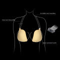 Backless Strapless Sticky Bra Invisible Wedding Underwear Push up Plunge Lingerie Women's Reusable Silicone Nipple Bra E Cup. 