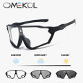 OMEKOL Brand New UV Protection Photochromic Cycling Glasses Bicycle Eyewear Men Women Mtb Bike Baseball Sports Sunglasses.