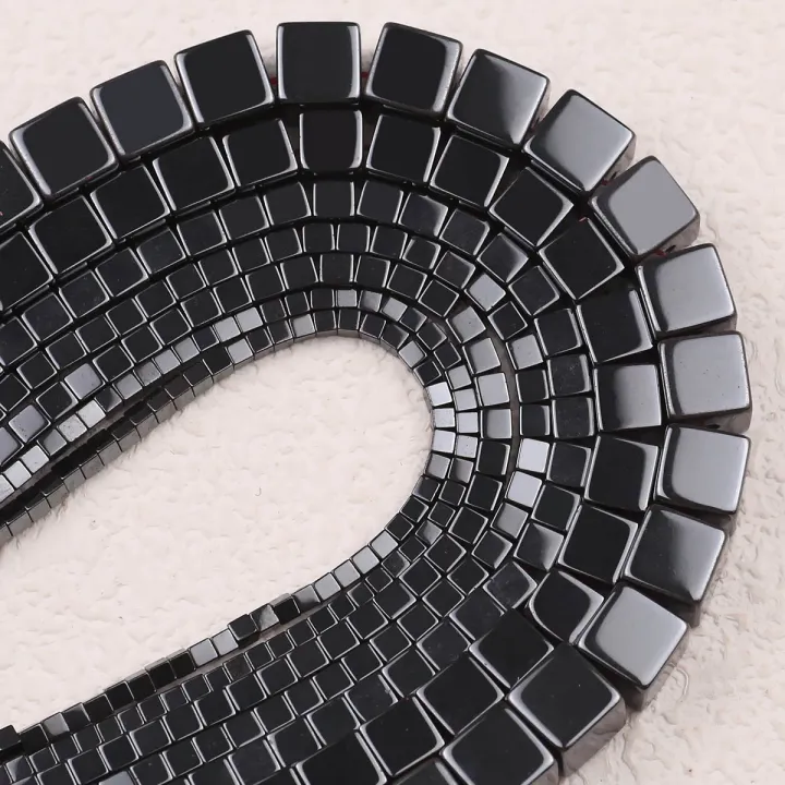 Black%20Square%20Natural%20Hematite%20Stone%20Beads%202/3/4/6/8/10mm%20Loose%20Spacer%20Beads%20For%20Jewelry%20Making%20Diy%20Bracelets%20Necklaces%20Supplies%20-%20Image%203