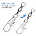 50-100Pcs Swivels Fishing Connector Pin Bearing Rolling Swivel Snap Fastlock Clips Fishhook Fishing Tackle Accessories. 