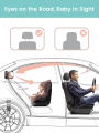 Adjustable Wide Car Rear Seat View Mirror with Bear Ear Baby/Child Seat Car Safety Mirror Monitor Headrest.