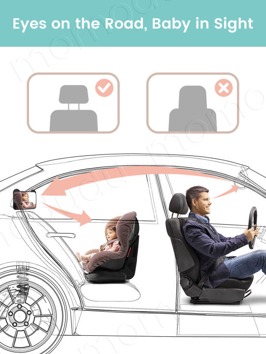 Adjustable%20Wide%20Car%20Rear%20Seat%20View%20Mirror%20with%20Bear%20Ear%20Baby/Child%20Seat%20Car%20Safety%20Mirror%20Monitor%20Headrest%20-%20Image%204