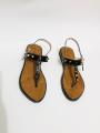 Girls Gorgeous New Design Slim Heels Stone Style Flat Sandals- Ladies New Collection Cheap Price Shoes - Womens Back Belt Shoes. 