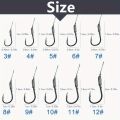 Ackibbik 50pcs Small Size Fishing Hooks With PE Line 3#-12# Pre Tied Fishing Hooks String Hook Sub-line Hook for Carp Fishing.