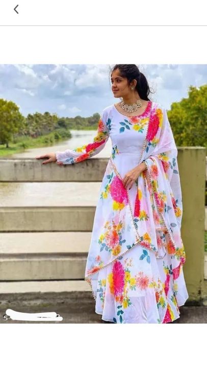 Anarkali Gaun Dupatta