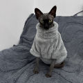 Pet Cat Sweater Home Fur Autumn and Winter Warm Solid Color Soft Arctic Velvet Skincare Suitable for Devonshire Cats, Hairless C. 