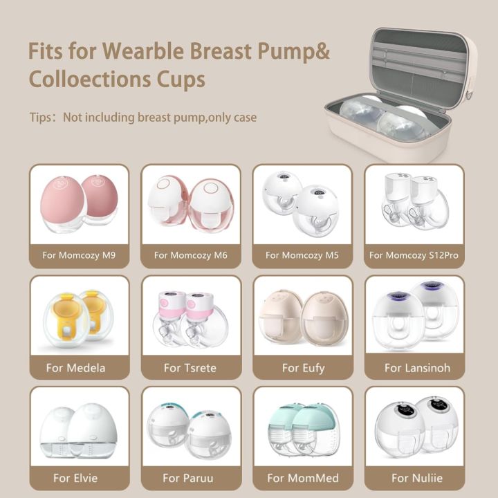 Wearable%20Breast%20Pumps%20Carrying%20Bag%20for%20Hands-Free%20Breast%20Pump,%20Hard%20Shell%20Case%20with%20Adjustable%20Crossbody%20Strap%20-%20Image%202