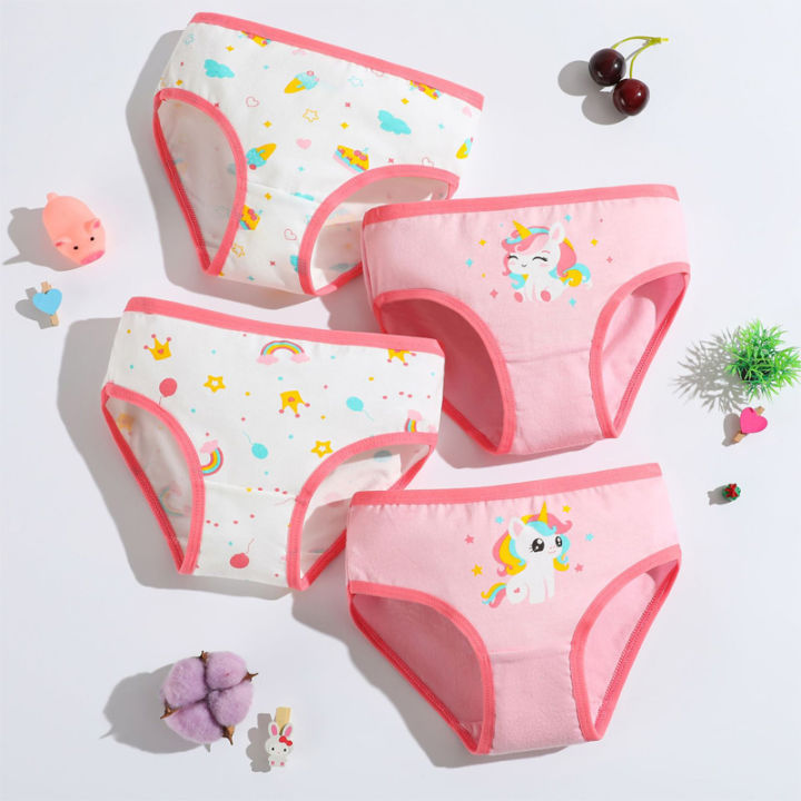 1/4/8/12%20Pcs/Pack%20Children%20Girls%20Panties%20Underwear%20Sets%20Cotton%20Cartoon%20Unicorn%20Print%20Child%20Panties%20for%20Girl%20Kid%20Boxer%20Breathable%20-%20Image%202