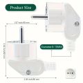 3PCS 4.8mm EU Schuko Plug Male Replacement Outlets Rewireable 250V 16A IP44 Connector Electeic Socket For Power Extension Cable. 