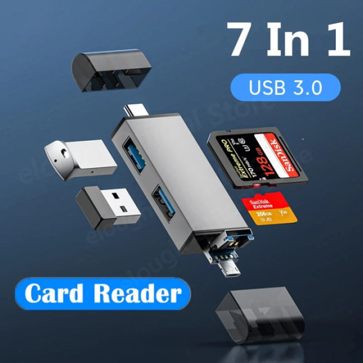 USB 3.0 7 in 1 MultiFunction Card Reader HighSpeed Transfer Universal
