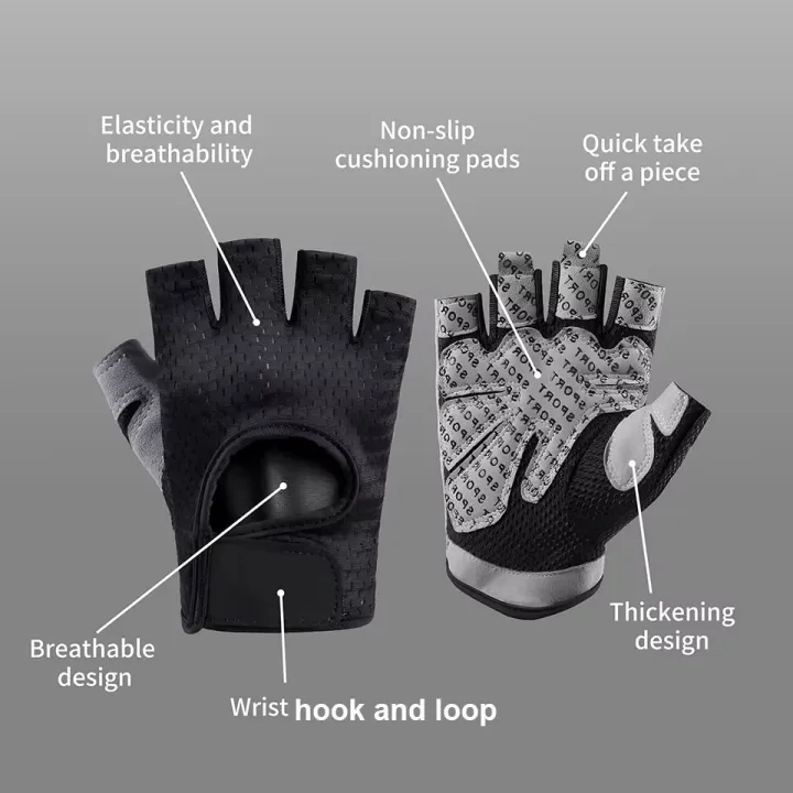 1Pair%20Weightlifting%20Gloves%20Half%20A%20Finger%20Anti-Slip%20Damping%20Bicycle%20Riding%20Gloves%20Breathable%20Gym%20Bicycle%20Sunscreen%20Gloves%20Unisex%20-%20Image%205