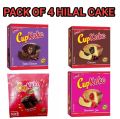 Pack of 4 flavors hilal cupcakes. 