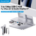 PULWTOP USB C Hub for iMac 24 inch M1/M3/M4, with NVMe SATA SSD Enclosure, USB A/C 10Gbps, 2 X USB A 2.0, SD/TF. 