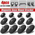 Universal Offroad Light Mounts 4-Pack - Adjustable Magnetic Brackets for SUV/ATV LED Bars (34/43mm Diameter).