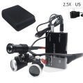 Dental Loupes 2.5/3.5x Magnifier Lab Medical Magnification Binocular Magnifier Headlight Headlamp 5W Spot Light With Battery.