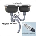 Double bowl Sink waste bowl fitting kitchen pipe kit fitting complete kitchen accessories drain pipe complete set. 