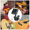 Aroma Guitar Tuner, Violin Tuner Guitar Clip‑on Tuner USB Rechargeable Built‑in Battery Violin Ukulele Tuner AT‑102 Black. 