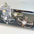 Women's Premium Crystal Watch Luxurious Crystal Bracelet Design Wrist Watch for Outside Office Business Meeting.