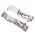 2 PCS Rectangular Car License Plate Spring Loaded Stainless Steel Bracket Cars Frame Holder Clamps Trailer Number Plate Clips. 