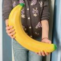 Giant Banana Squishy Toy Fake Banana Squeeze Toy Squishy Stress Relief Fidget Toy Slow Rising Desk Accessory for Adults . 