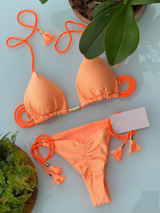 Adjustable%20Bandage%20Bikini%20Set%202023%20Swimwear%20Swimsuit%20Woman%20Sexy%20Bathing%20Suits%20Solid%20Bikinis%20Triangle%20Female%20Summer%20Beachwear%20-%20Image%204
