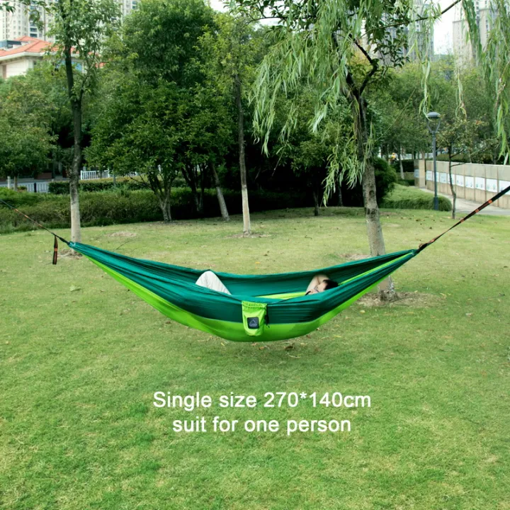Portable%20Nylon%20Parachute%20Fabric%20Single%20and%20Double%20Size%20Outdoor%20Camping%20Hiking%20Garden%20Hammock%20-%20Image%203