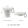 Outdoors Silicone Folding Cup with Hanging Hole Creative Water Cup Travel Portable Washing Cup Fashion Travel Silicone Cup. 