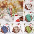 5 pcs Baby Shower Happy New Year Wedding Birthday Decoration Christmas Party Paper Drinking Straws.