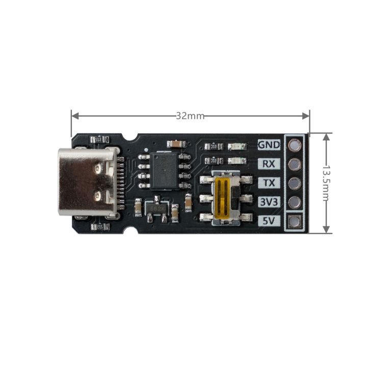 CH340N%20TYPE-C%20USB%20To%20UART%20TTL%20/%20USB%20TO%20Serial%20Port%20Communication%20Module%203.3V%205V%20Level%20RX/TX%20Download%20Debugging%20Tools%20Brush%20Line%20-%20Image%203