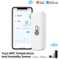 Tuya WiFi Temperature Humidity Sensor Smart Life Remote Monitor For Smart Home Work with Alexa  Assistant. 