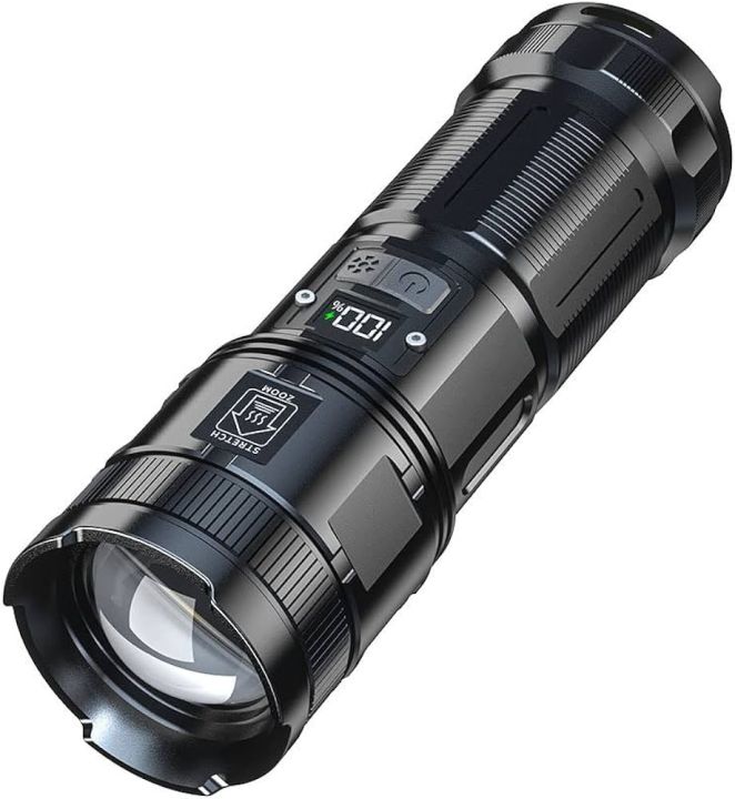 Rechargeable Torch with 3 km range and digital Display